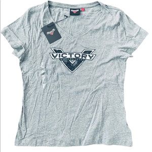 Victory Motorcycles Women’s Large V-Neck T-Shirt, Sequins NWT
